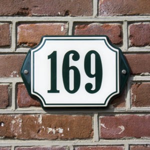 169 Houser NUmber plate